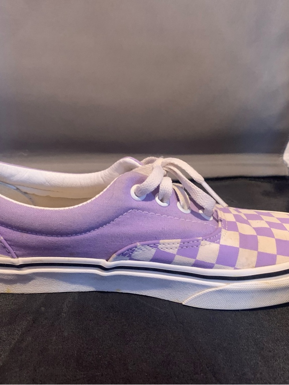 Vans Unisex Checkerboard ‘Violet Tulip’ Authentic Canvas Sneakers - Picture 3 of 14
